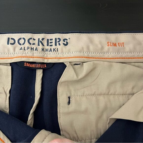 Dockers Pants Mens Size 36x30 Blue Smart Flex 360 Slim Fit Tapered Leg Workwear - Picture 10 of 15